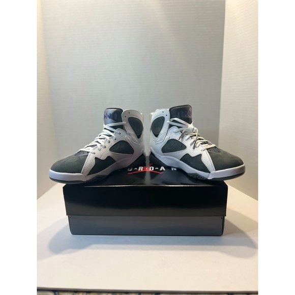 Nike Air Jordan Athletic M 9.5 / WMS 11 White/Varsity Purple Leather - Picture 2 of 7